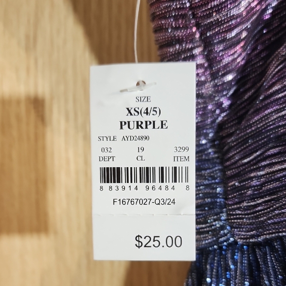 Zhenzi Kids Dress in Purple and Blue - Picture 7 of 7